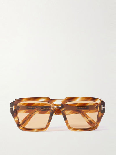 Tom Ford Eyewear Icon square-frame tortoiseshell acetate sunglasses at Collagerie