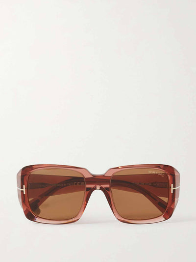 Tom Ford Eyewear Pink square-frame acetate sunglasses at Collagerie