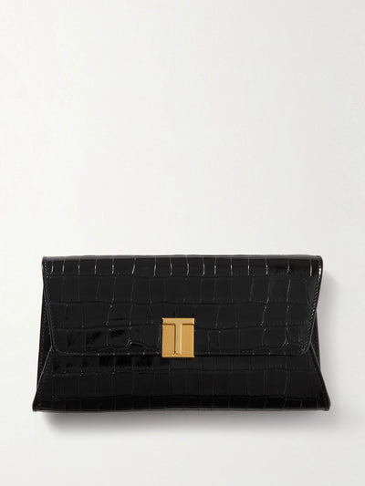 Tom Ford Nobile croc-effect patent-leather clutch at Collagerie