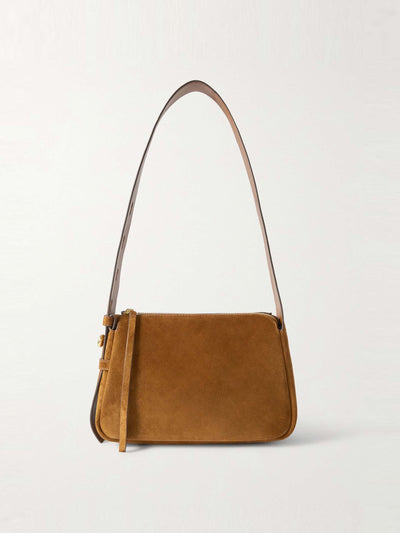 Tory Burch Romy small suede shoulder bag at Collagerie