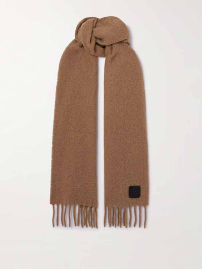 Totême Fringed alpaca-blend scarf at Collagerie