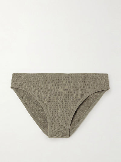 Totême Shirred recycled bikini briefs at Collagerie