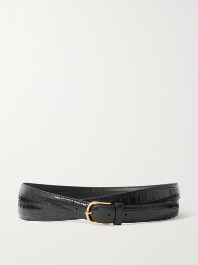 Totême Croc-effect leather belt at Collagerie