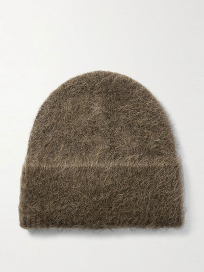 Totême Brushed alpaca-blend beanie at Collagerie