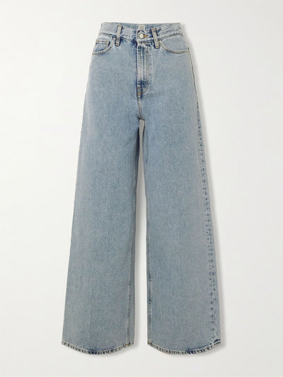 Totême High-rise wide-leg organic jeans at Collagerie