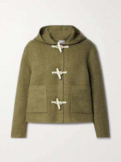 Totême Hooded wool-blend felt jacket at Collagerie