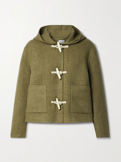 Totême Hooded wool-blend felt jacket at Collagerie