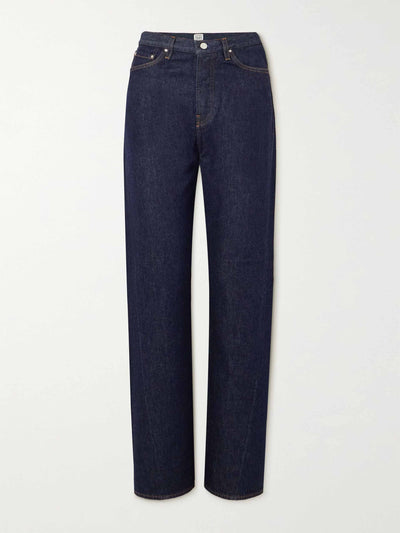 Totême Twisted seam high-rise straight-leg jeans at Collagerie