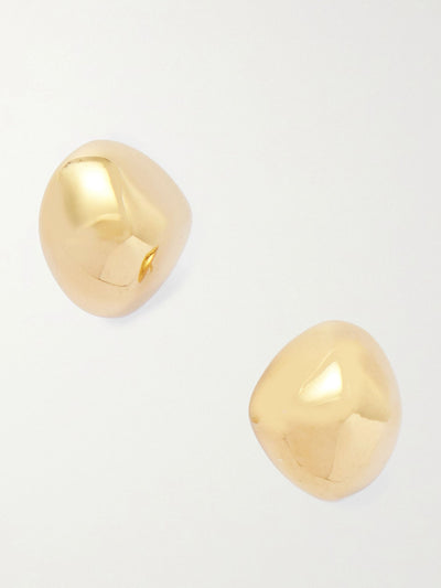 Totême Pebble gold-plated earrings at Collagerie