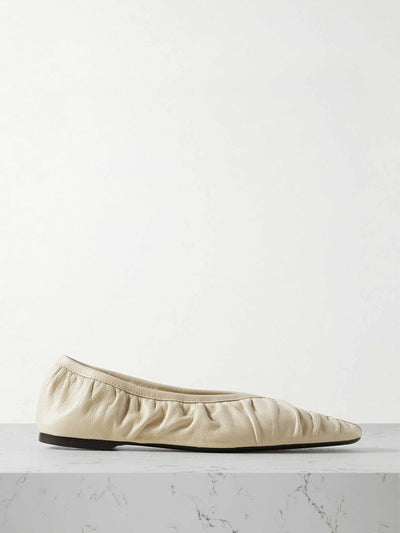 Totême The Gathered leather ballet flats at Collagerie