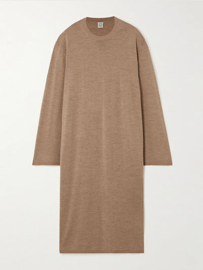 Totême Sadi wool midi dress at Collagerie