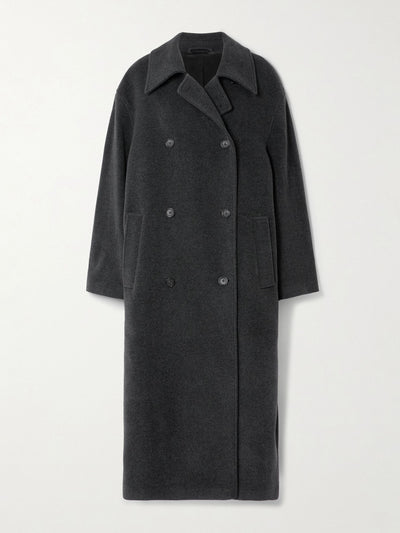 Totême Shield oversized double-breasted wool-blend coat at Collagerie