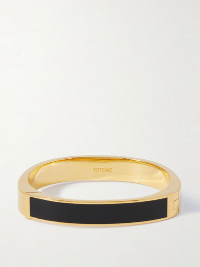 Totême Signature gold-tone and enamel bracelet at Collagerie
