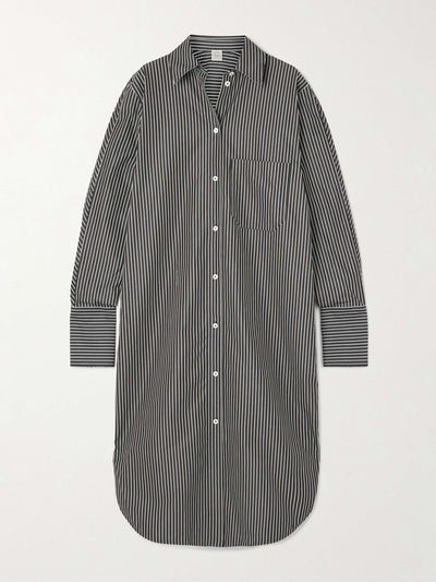 Totême Striped organic cotton-poplin midi shirt dress at Collagerie