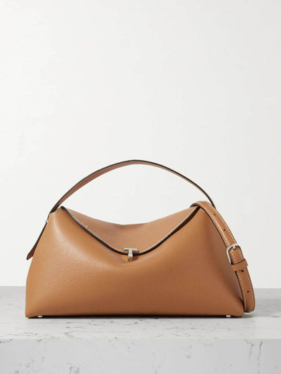 Totême T-Lock textured-leather shoulder bag at Collagerie