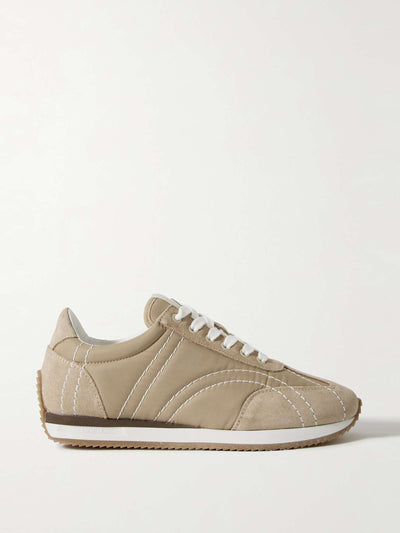 Totême The Sport suede and twill sneakers at Collagerie