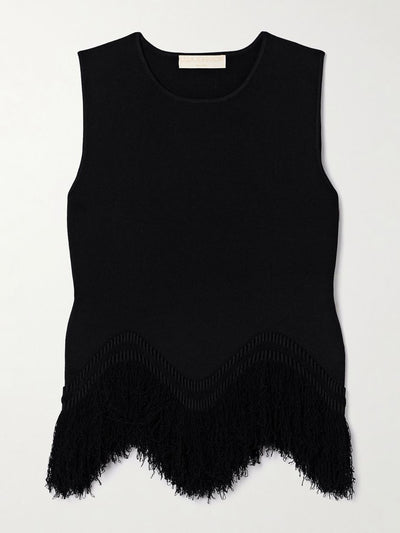 Ulla Johnson Koa fringed knitted top at Collagerie