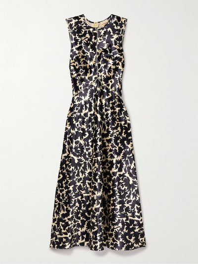 Ulla Johnson Lisbet floral-print satin midi dress at Collagerie
