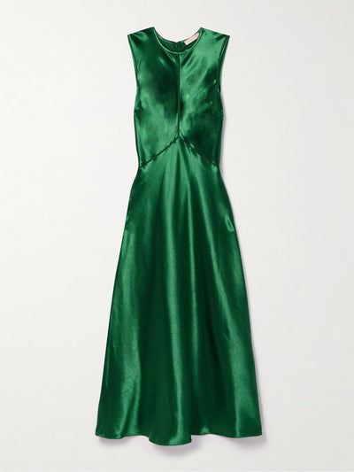 Ulla Johnson Lisbet satin midi dress at Collagerie