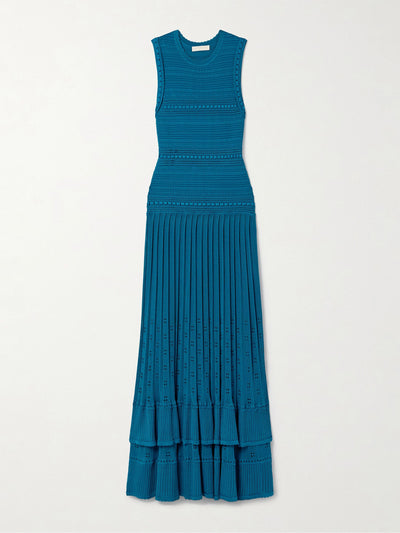 Ulla Johnson Mireille pleated knitted maxi dress at Collagerie