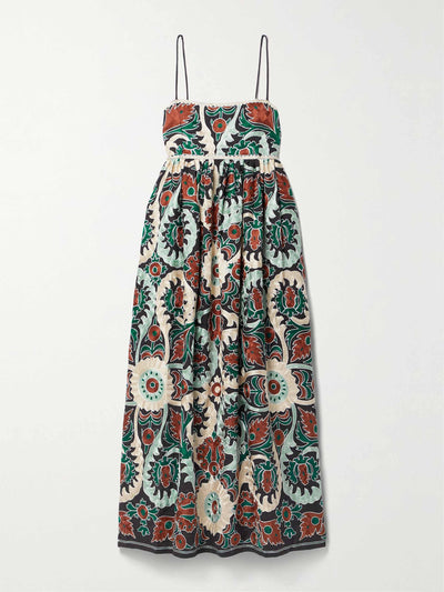 Ulla Johnson Embroidered linen maxi dress at Collagerie