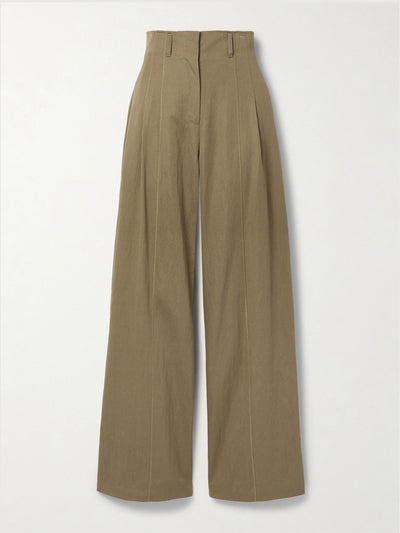 Ulla Johnson Delvine pleated Lyocell-blend twill wide-leg pants at Collagerie