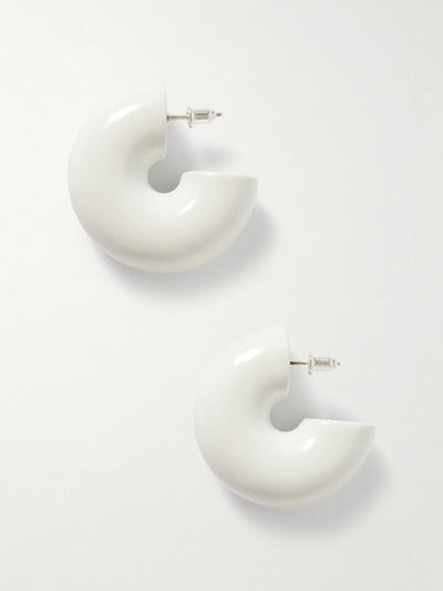 Uncommon Matters Beam wood hoop earrings at Collagerie