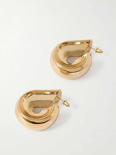 Uncommon Matters Creole gold-tone hoop earrings at Collagerie