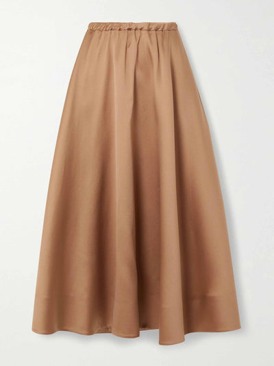 Valentino Duchesse-satin midi skirt at Collagerie