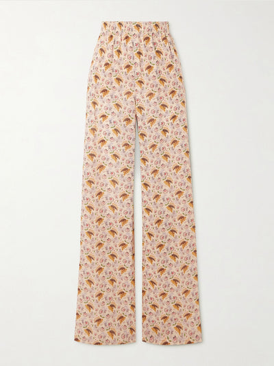 Valentino Garavani Floral-print cotton-muslin pants at Collagerie