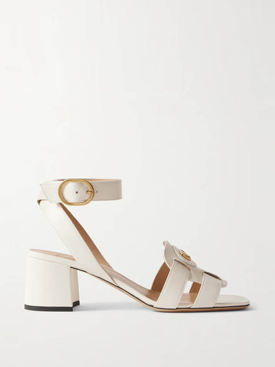 Valentino Garavani VLogo leather sandals at Collagerie