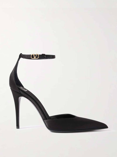 Valentino Garavani Eveninglam 100 satin pumps at Collagerie