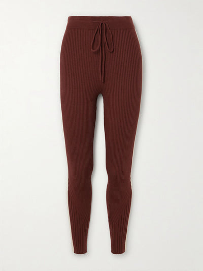 Varley Aiden ribbed-knit leggings at Collagerie