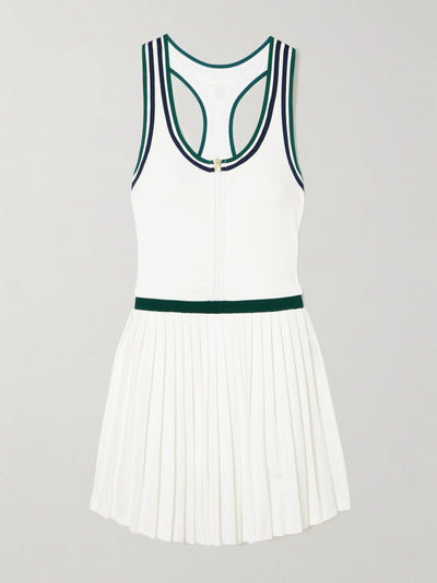 Varley Jane Court pleated stretch-jersey mini dress at Collagerie