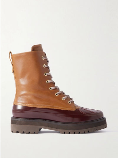 Varley Silo topstitched paneled leather ankle boots at Collagerie