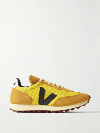 Veja Rio Branco leather-trimmed suede and Alveomesh sneakers at Collagerie