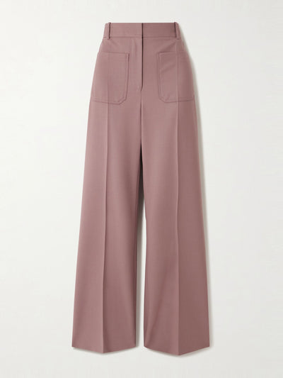 Victoria Beckham Alina twill wide-leg pants at Collagerie