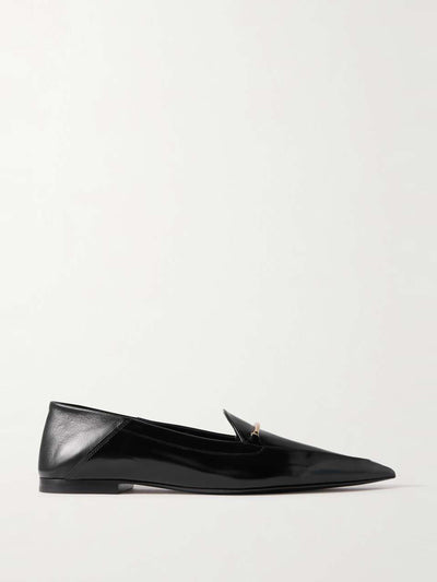 Victoria Beckham Morsetto embellished leather point-toe loafers at Collagerie