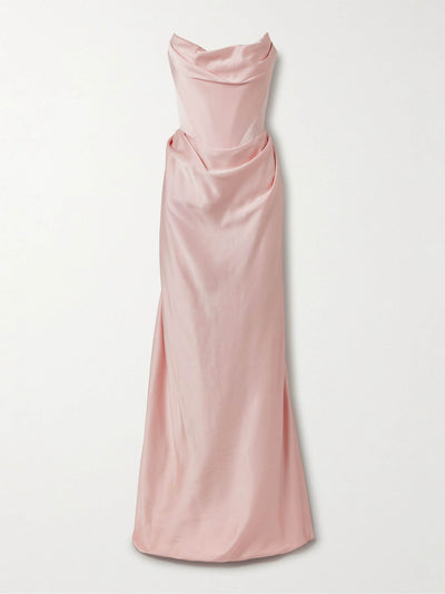 Vivienne Westwood Galaxy strapless gathered satin-crepe gown at Collagerie