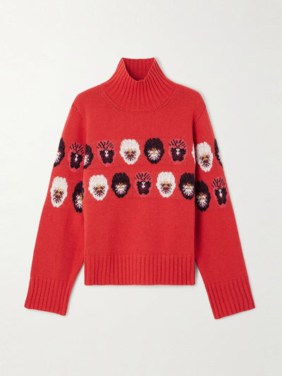We Norwegian Jacquard-knit wool-blend turtleneck sweater at Collagerie