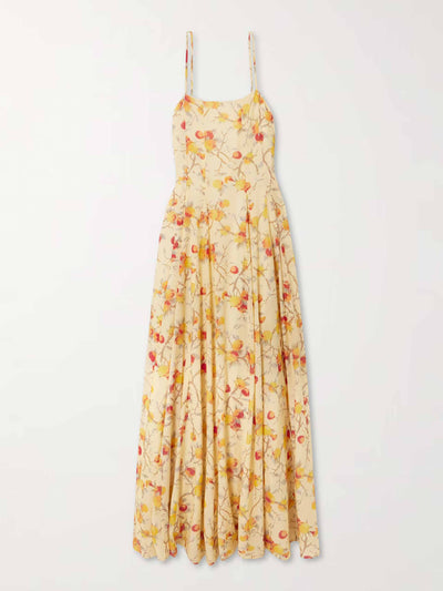 Posse Paloma printed cotton-blend voile maxi dress at Collagerie