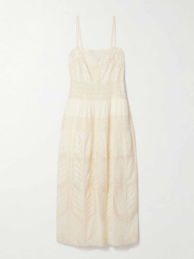 Zimmermann Acacia lace-trimmed cotton-voile maxi dress at Collagerie