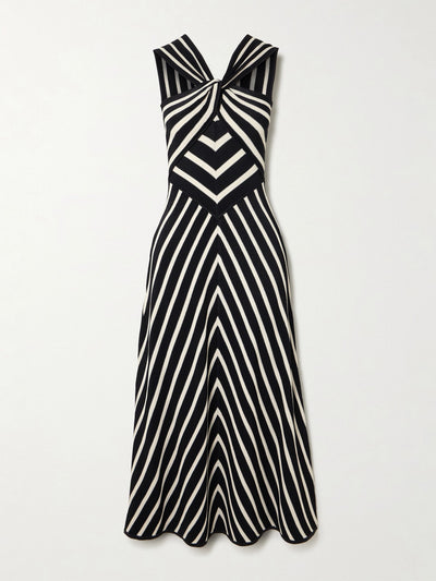 Zimmermann Illuminate striped knitted midi dress at Collagerie