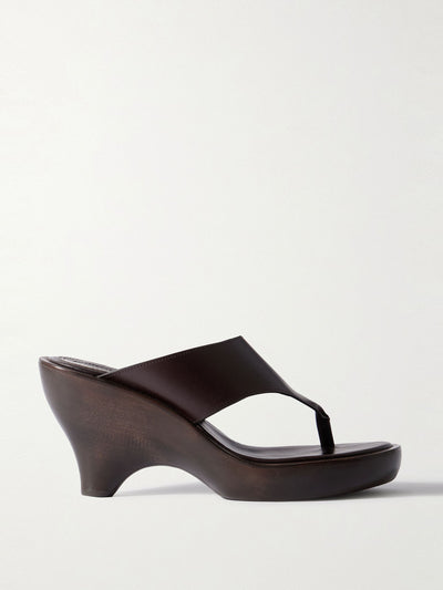 Zimmermann Wild Wedge leather platform sandals at Collagerie