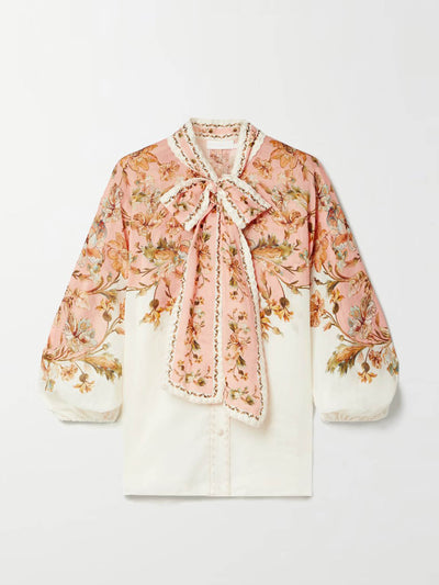 Zimmermann Chintz embroidered floral-print blouse at Collagerie