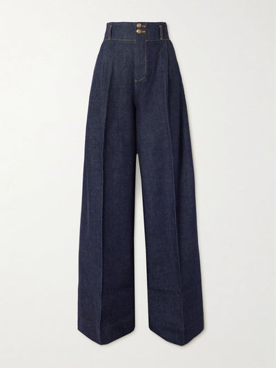 Zimmermann Hypnotic pleated wide-leg jeans at Collagerie