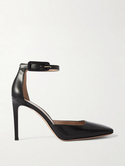 Gianvito Rossi Tokio glossed-leather pumps at Collagerie