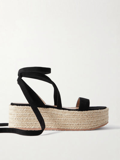 Gianvito Rossi 40 suede platform espadrilles at Collagerie