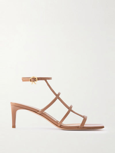 Gianvito Rossi 55 glossed-leather sandals at Collagerie