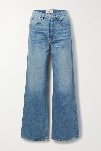 SLVRLAKE Blue high-rise wide-leg jeans at Collagerie